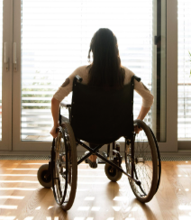 Patient in wheelchair